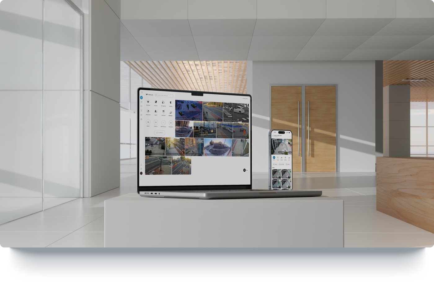 Verkada suite of cloud-managed security products — cameras, access control, intercom, alarms and sensors