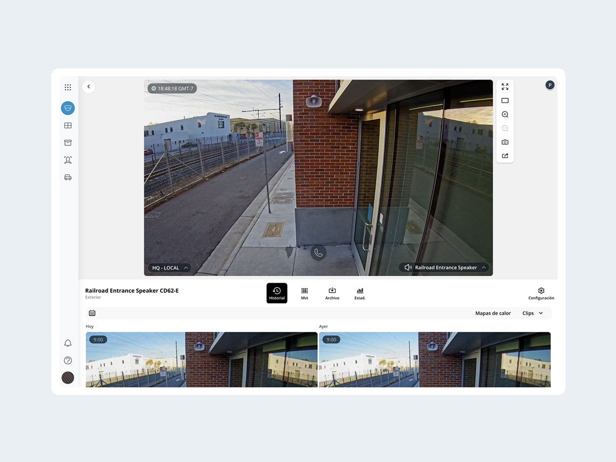 Monitoree eventos en todos los dispositivos, incluso en puertas analógicas.