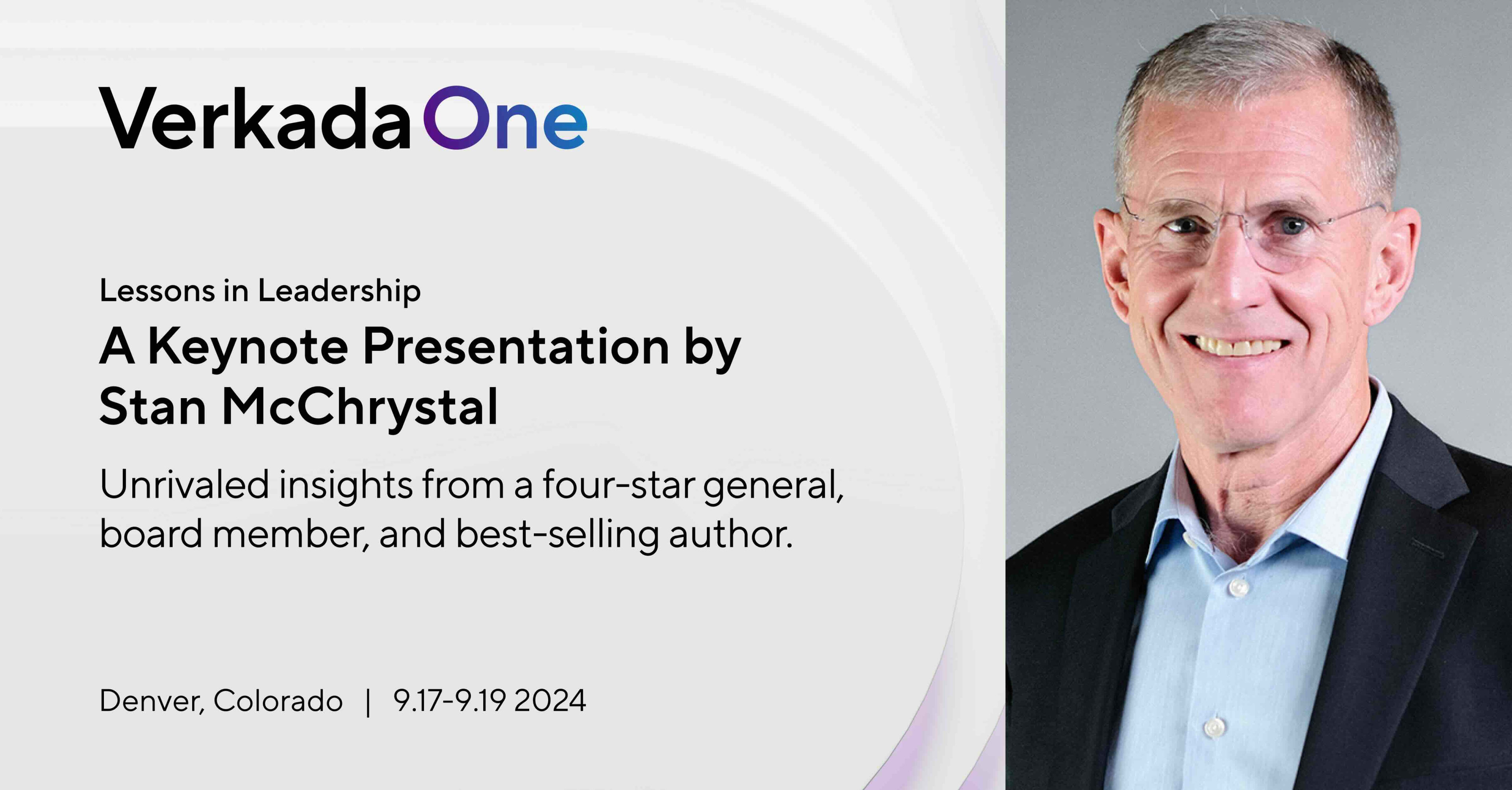 Link to Offering A Four-Star Perspective: General Stan McChrystal (Ret.) to Speak at VerkadaOne Keynote Event 