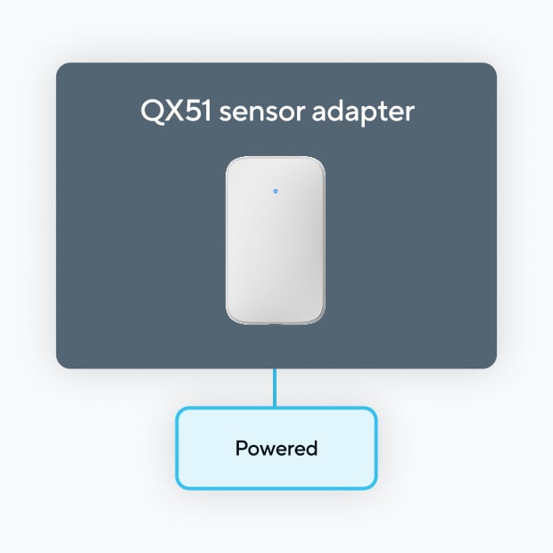Wiring diagram for 1 powered sensor per QX51