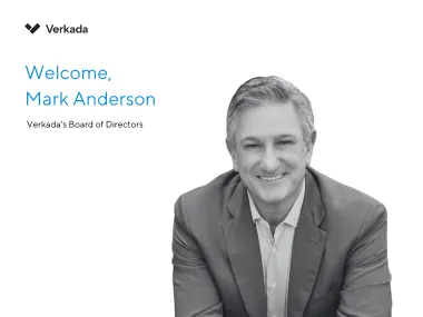 Mark Anderson joins Verkada's Board of Directors