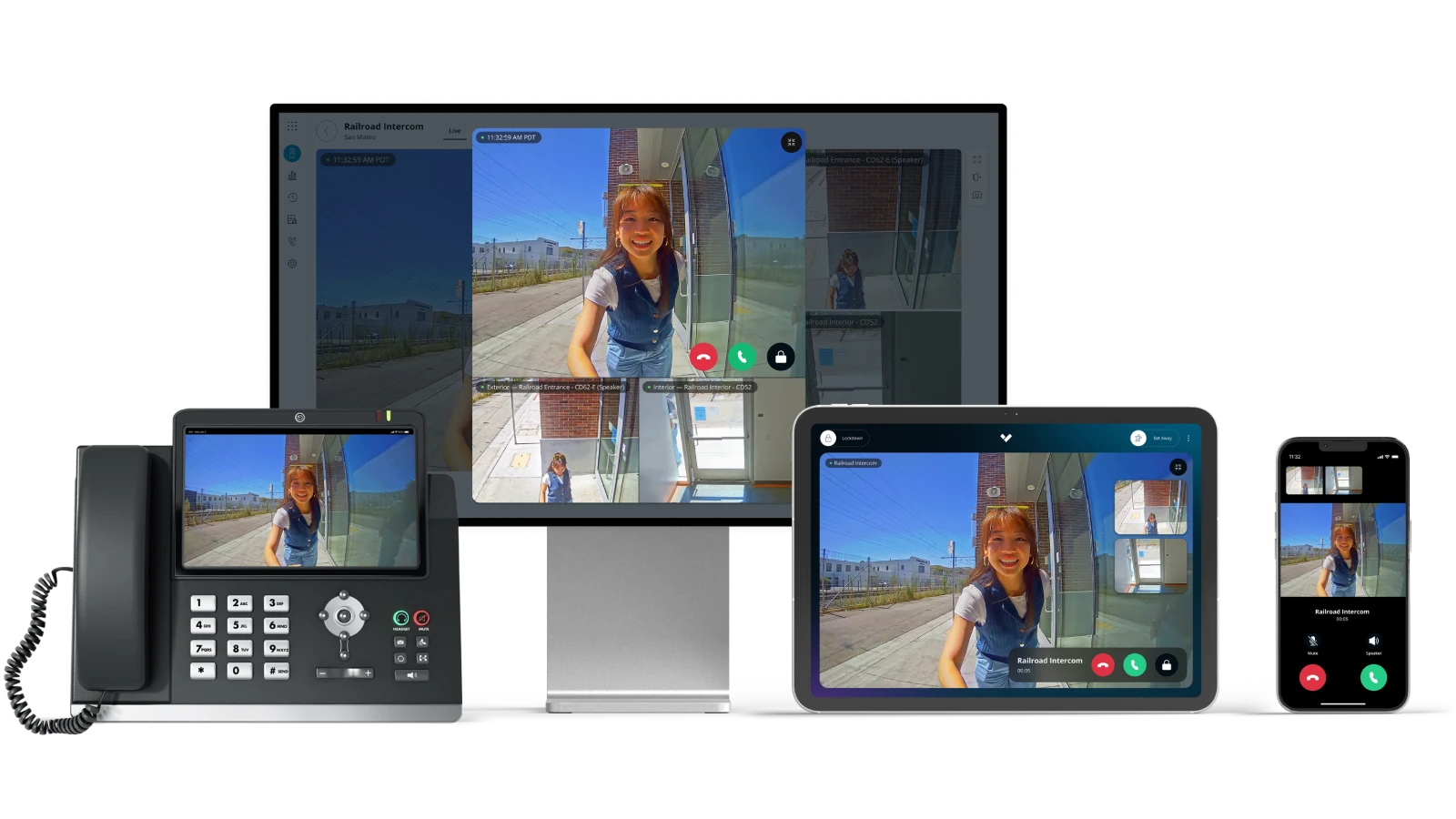 Verkada intercom flexible receiver options including apps desk station browser and telephony